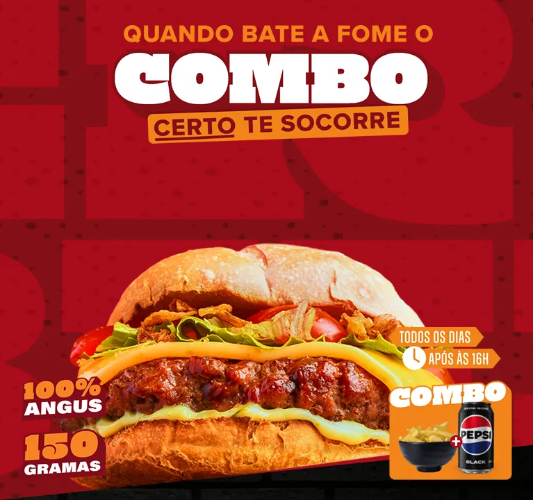Quando bate a fome o combo certo te socorre