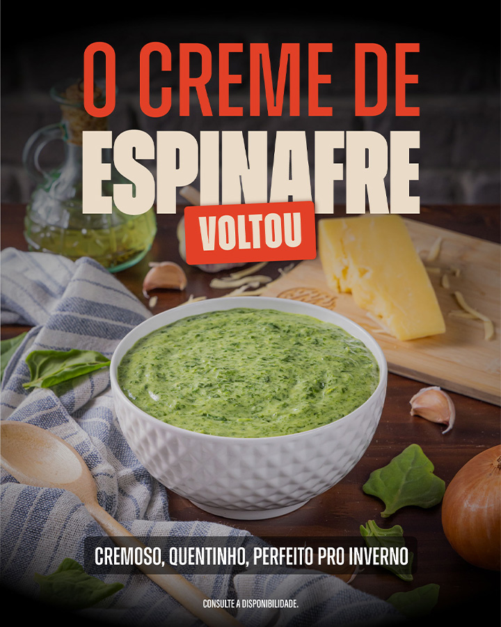 Creme de Espinafre Voltou